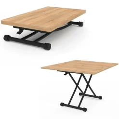 Table basse convertible en table à manger industrielle*IDMarket Clearance