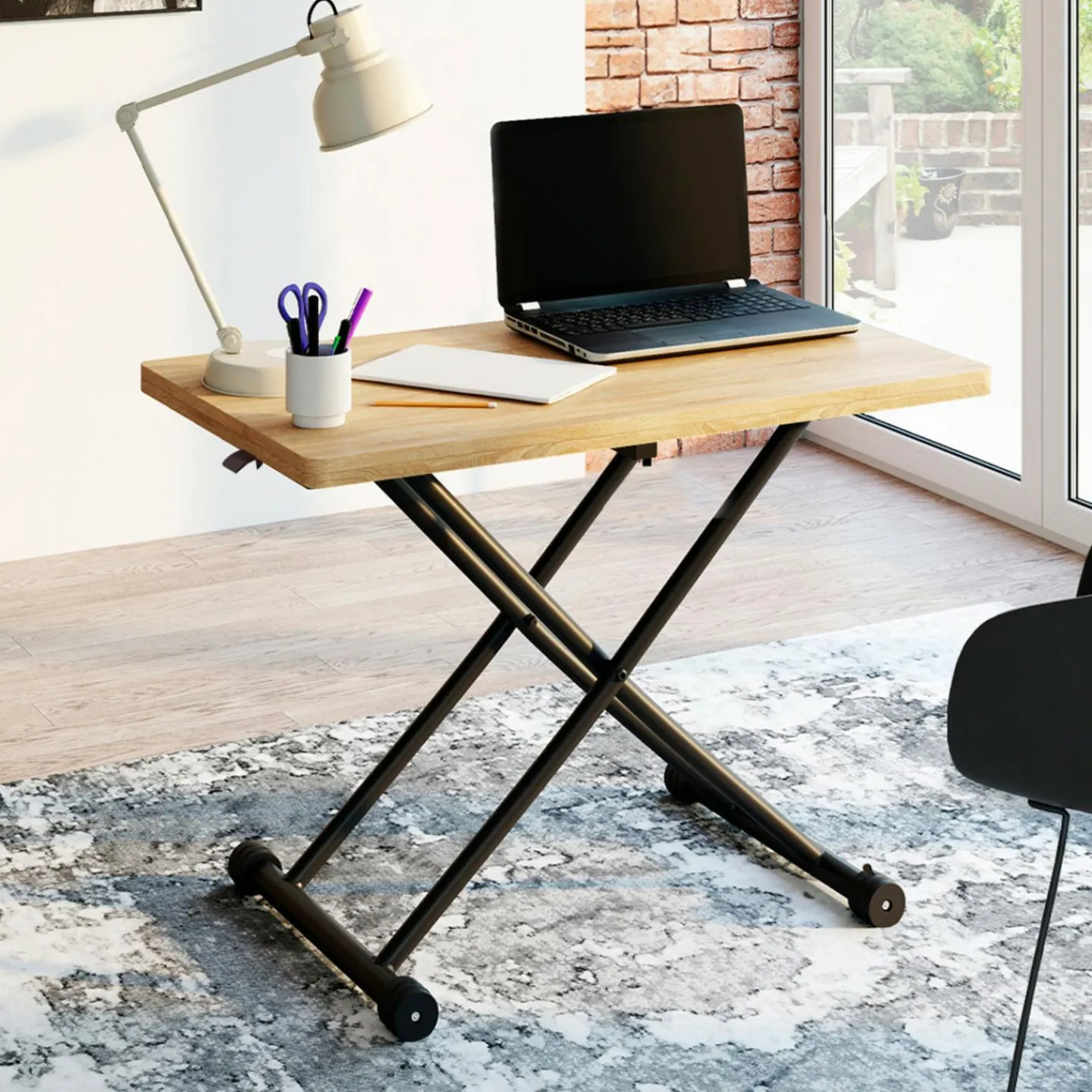 Table basse convertible en table à manger industrielle*IDMarket Clearance