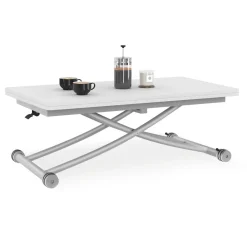 Table basse convertible en table à manger blanche*IDMarket Hot