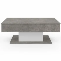 Table basse effet béton et blanc*IDMarket Clearance