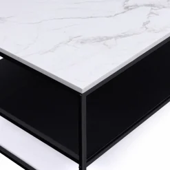 Table basse effet marbre double plateau*IDMarket Discount