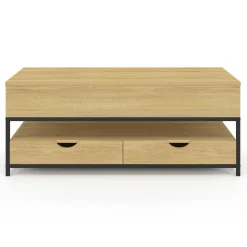 Table basse industrielle rectangulaire plateau relevable*IDMarket Best