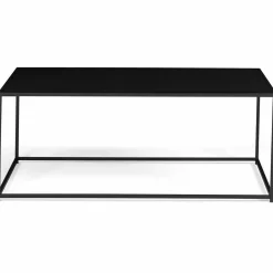 Table basse métal noir mat 113 cm*IDMarket