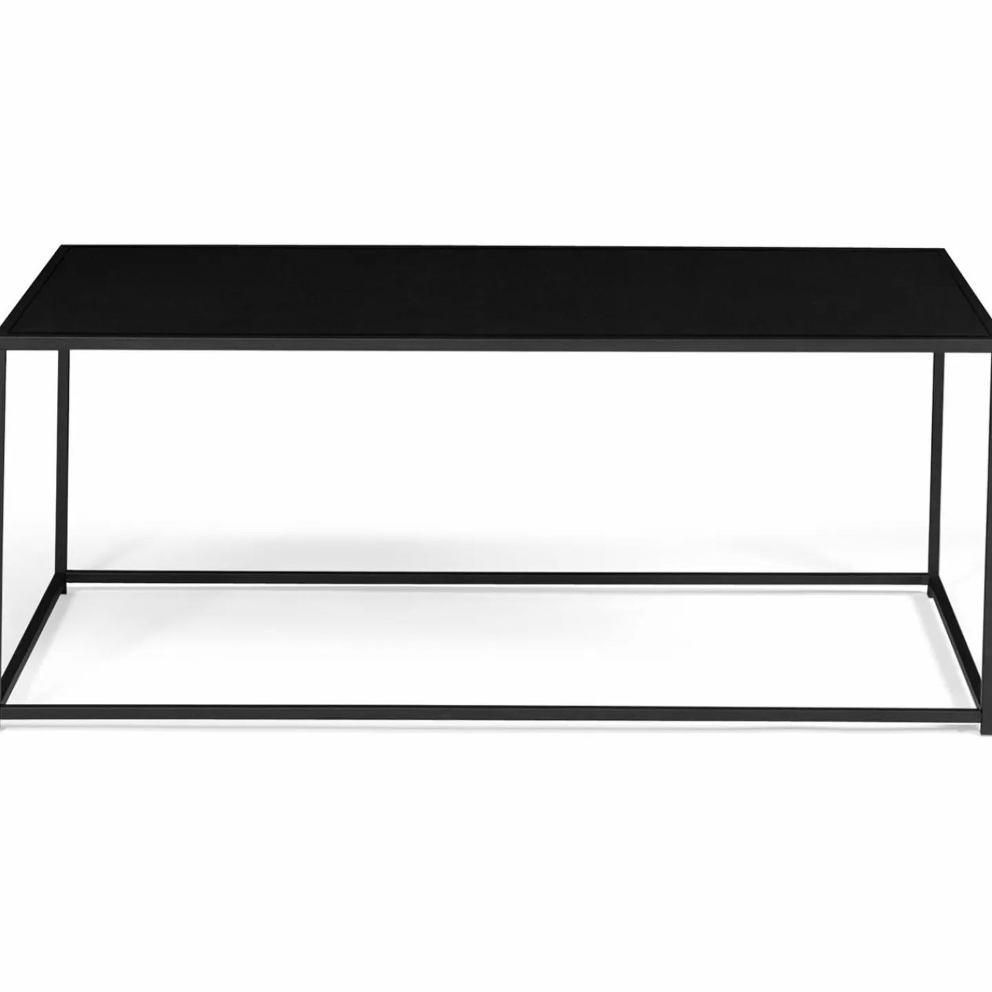 Table basse métal noir mat 113 cm*IDMarket