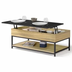 Table basse rectangle design industriel*IDMarket Hot