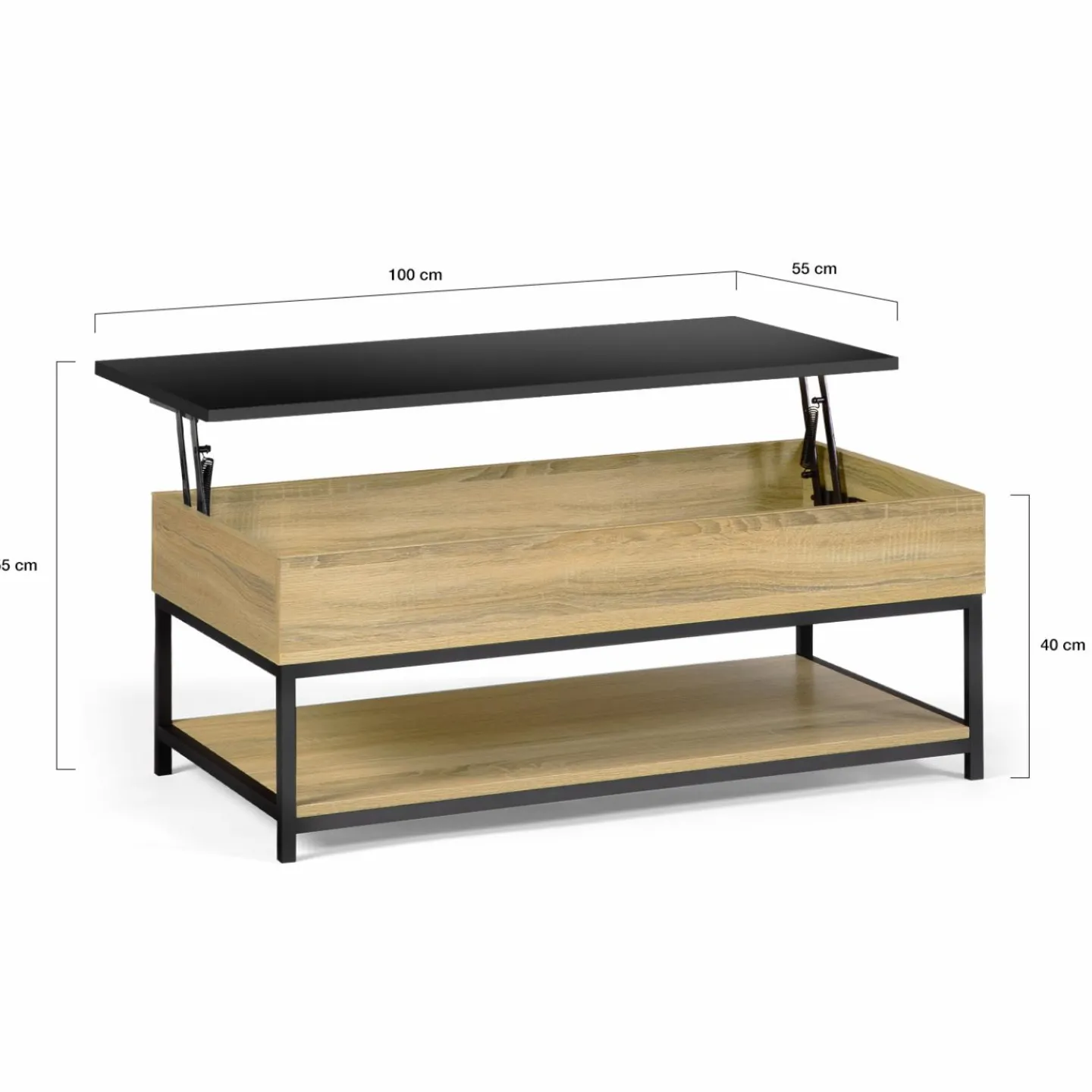 Table basse rectangle design industriel*IDMarket Hot