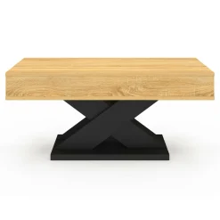 Table basse rectangulaire plateau relevable pied noir*IDMarket