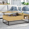 Table basse relevable bois et métal avec rangements*IDMarket Sale