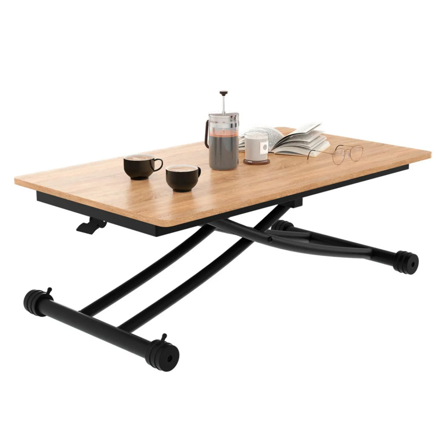 Table basse relevable en table à manger industrielle*IDMarket Clearance