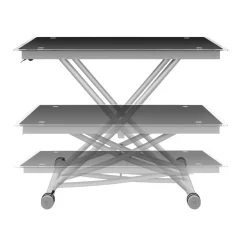 Table basse relevable en table à manger verre trempé*IDMarket Sale