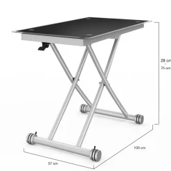 Table basse relevable en table à manger verre trempé*IDMarket Sale