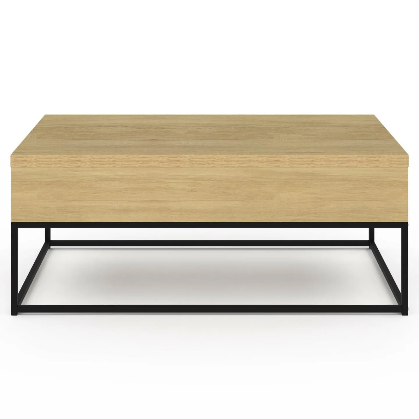 Table basse relevable industrielle rectangulaire convertible en table à manger*IDMarket Discount