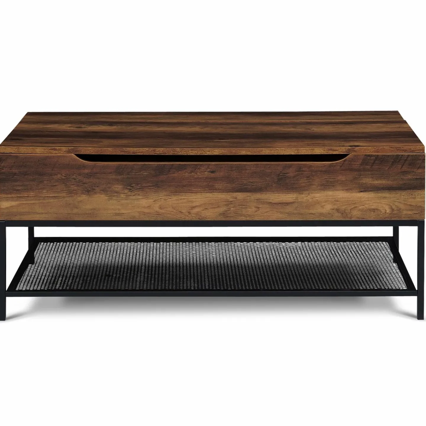 Table basse relevable style industriel effet bois vieilli*IDMarket Discount