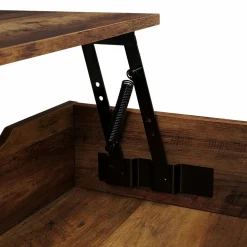 Table basse relevable style industriel effet bois vieilli*IDMarket Discount