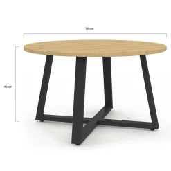 Table basse ronde 70 cm*IDMarket New