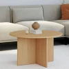 Table basse ronde 70 cm bois façon hêtre*IDMarket Hot