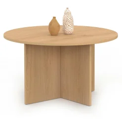 Table basse ronde 70 cm bois façon hêtre*IDMarket Hot
