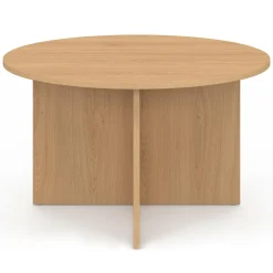 Table basse ronde 70 cm bois façon hêtre*IDMarket Hot