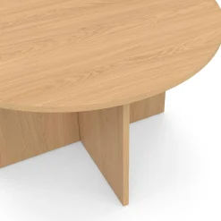 Table basse ronde 70 cm bois façon hêtre*IDMarket Hot