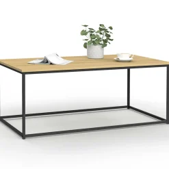 Table basse style industriel bois et métal noir*IDMarket
