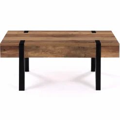 Table basse style industriel 1 tiroir pied épingle*IDMarket Clearance