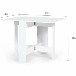 Table console blanche en bois*IDMarket Discount