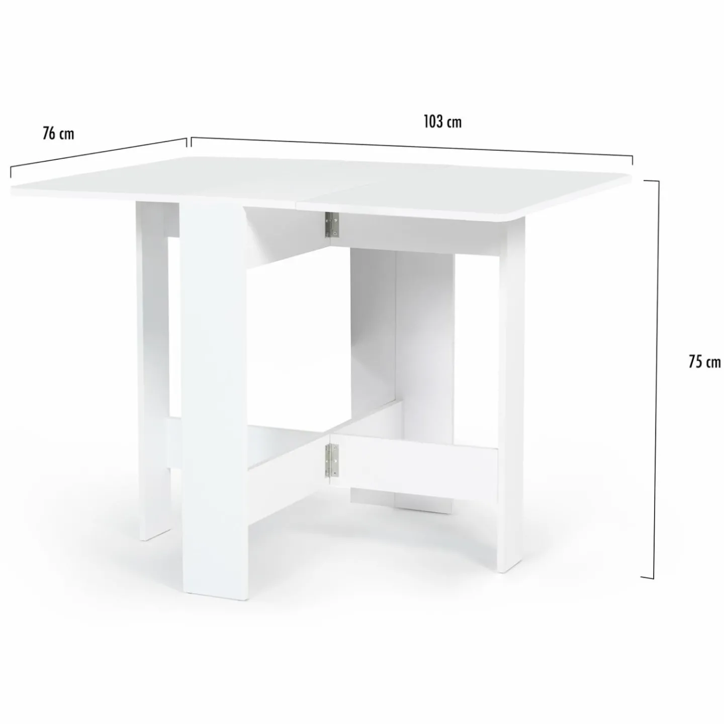 Table console blanche en bois*IDMarket Discount