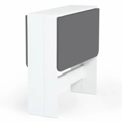 Table console blanche et grise en bois*IDMarket