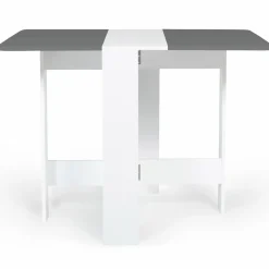Table console blanche et grise en bois*IDMarket