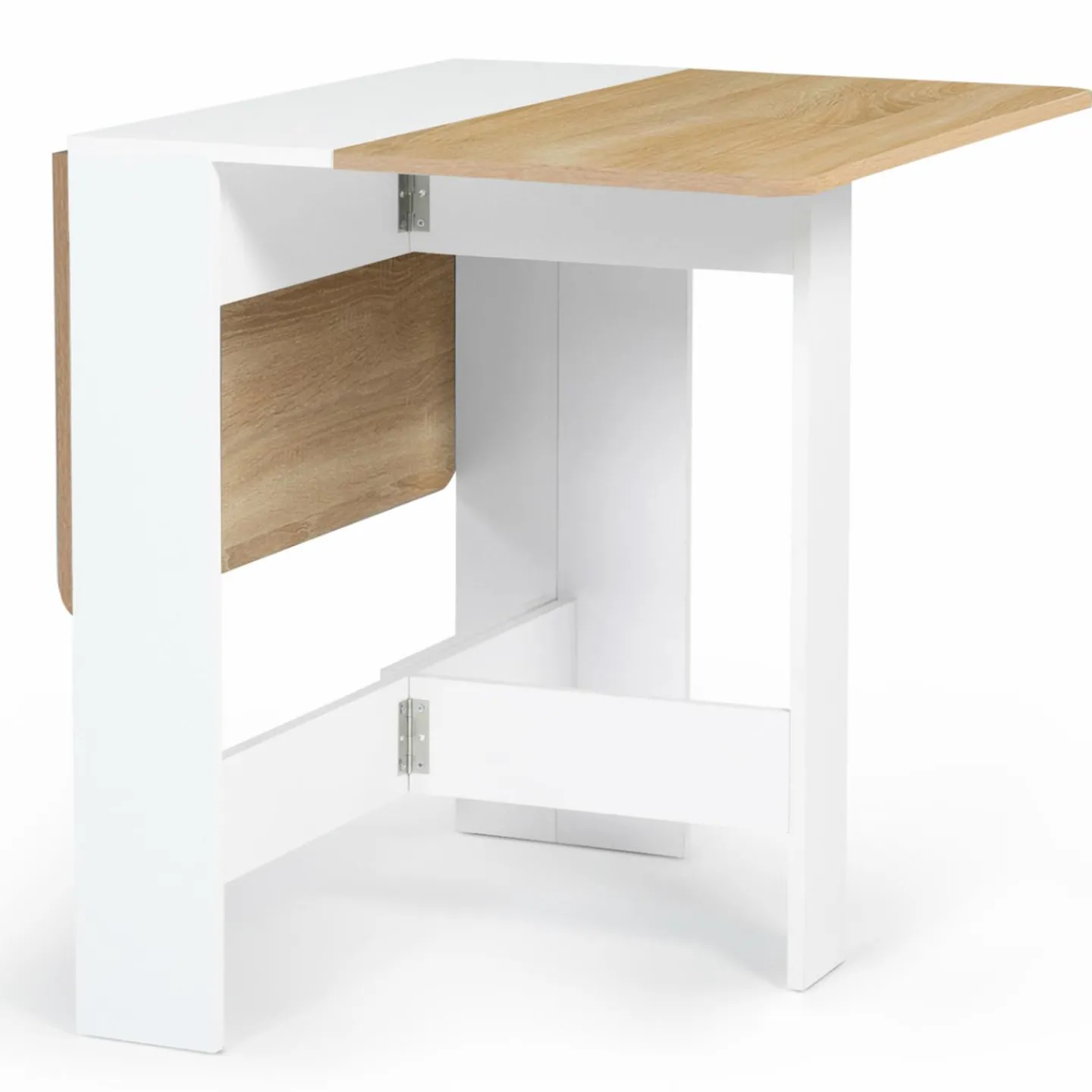 Table console bois blanc et imitation hêtre*IDMarket New