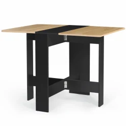 Table console bois noir et imitation hêtre*IDMarket Best