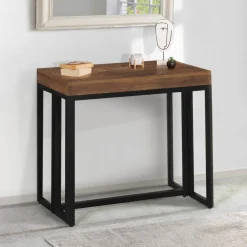 Table console extensible bois foncé 10 personnes*IDMarket Clearance
