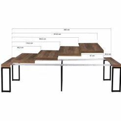 Table console extensible bois foncé 10 personnes*IDMarket Clearance