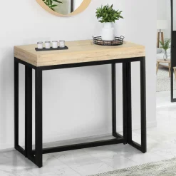Table console extensible TORONTO 14 personnes 300 cm design industriel*IDMarket Discount