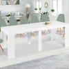 Table console extensible blanche 14 personnes 300 cm*IDMarket Hot