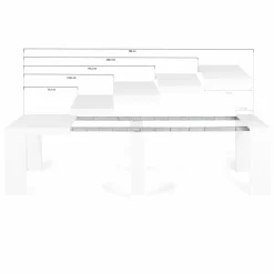 Table console extensible blanche 14 personnes 300 cm*IDMarket Hot