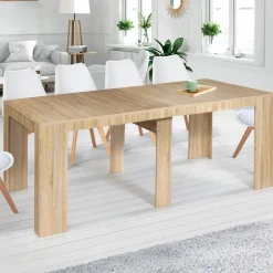 Table console extensible imitation hêtre 10 personnes 235 cm*IDMarket Discount
