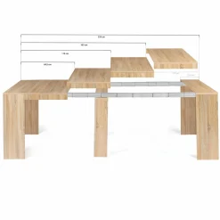 Table console extensible imitation hêtre 10 personnes 235 cm*IDMarket Discount