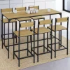 Table de bar design industriel avec 6 chaises*IDMarket Outlet