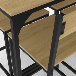 Table de bar design industriel avec 6 chaises*IDMarket Outlet