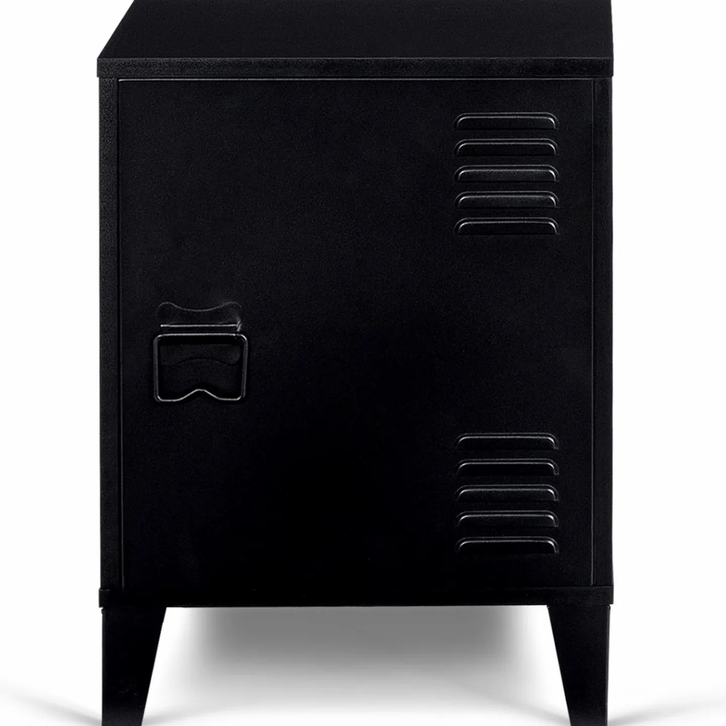 Table de chevet casier métal noir*IDMarket Discount