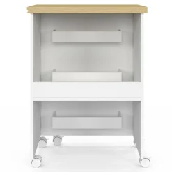 Table de couture pliante à roulettes avec 4 étagères*IDMarket Outlet