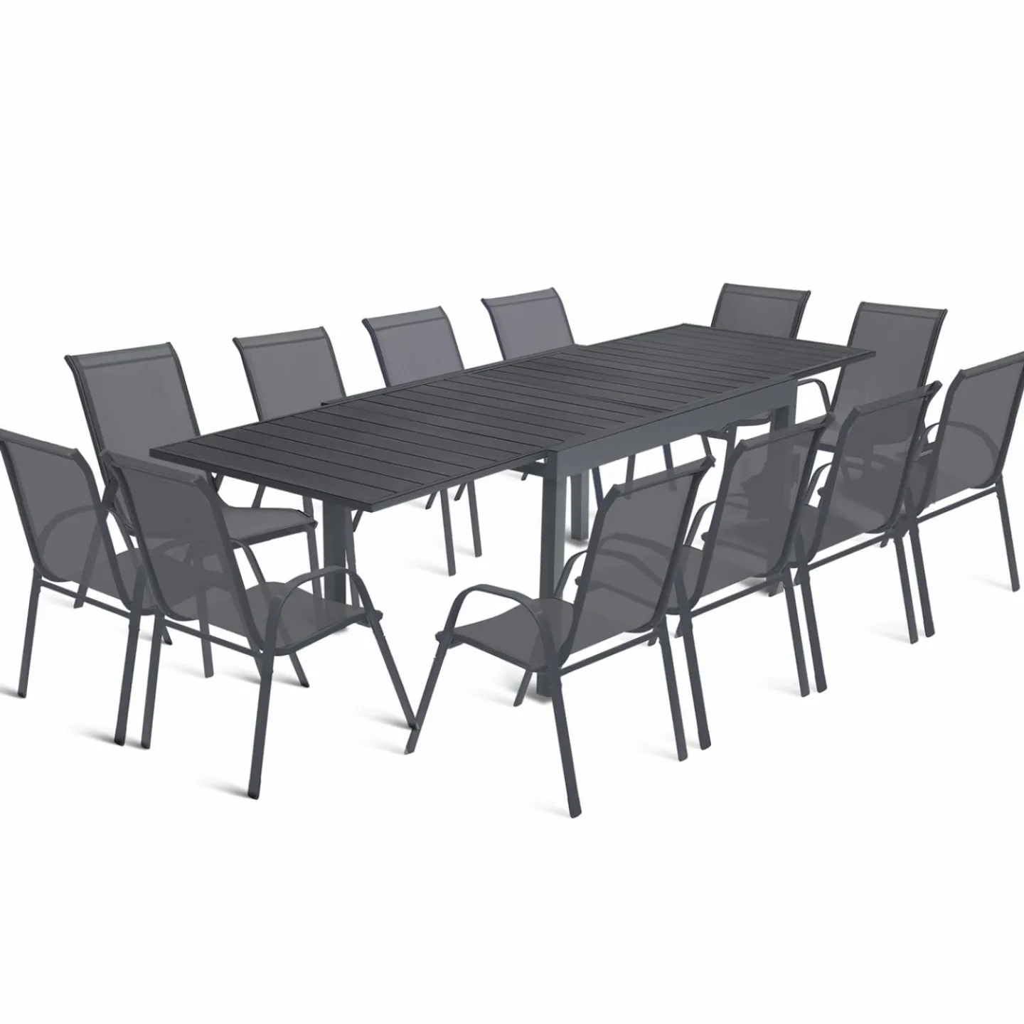 Table de jardin extensible 12 places avec chaises*IDMarket Sale