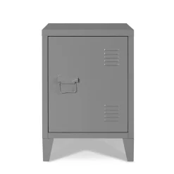 Table de nuit en métal gris foncé style industriel*IDMarket New