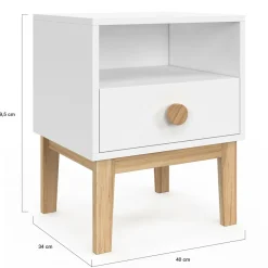 Table de nuit enfant tiroir + niche*IDMarket Discount
