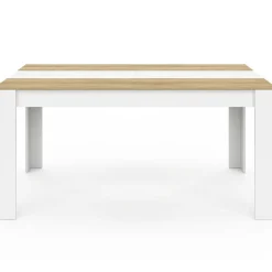 Table de salle à manger 8 personnes bois imitation hêtre et blanc*IDMarket Sale