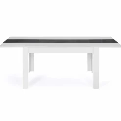 Table de salle à manger extensible blanche et grise 6-10 personnes*IDMarket Discount