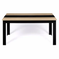 Table de salle à manger noire et imitation hêtre 8 personnes*IDMarket Hot
