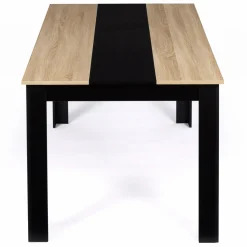 Table de salle à manger noire et imitation hêtre 8 personnes*IDMarket Hot