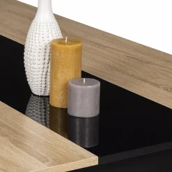 Table de salle à manger noire et imitation hêtre 8 personnes*IDMarket Hot